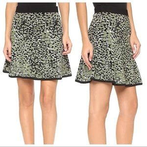 NWT Rebecca Minkoff Mel Animal Print Flared Skirt M